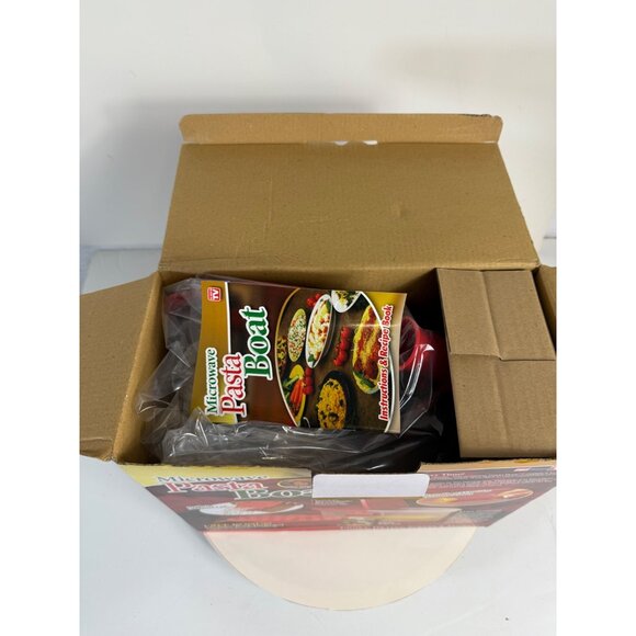 As Seen On TV Microwave Pasta Boat Strainer Vegetable Steamer Lid Rack Cook Kitc - Picture 8 of 13